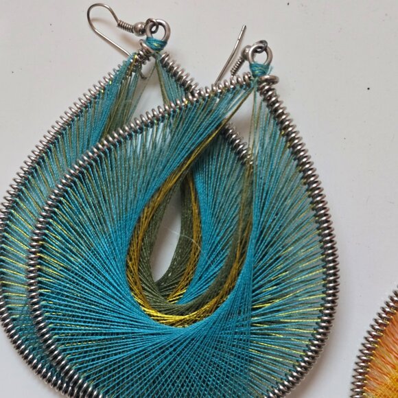 2 pairs of String Art Silk Thread Earings - Picture 5 of 5